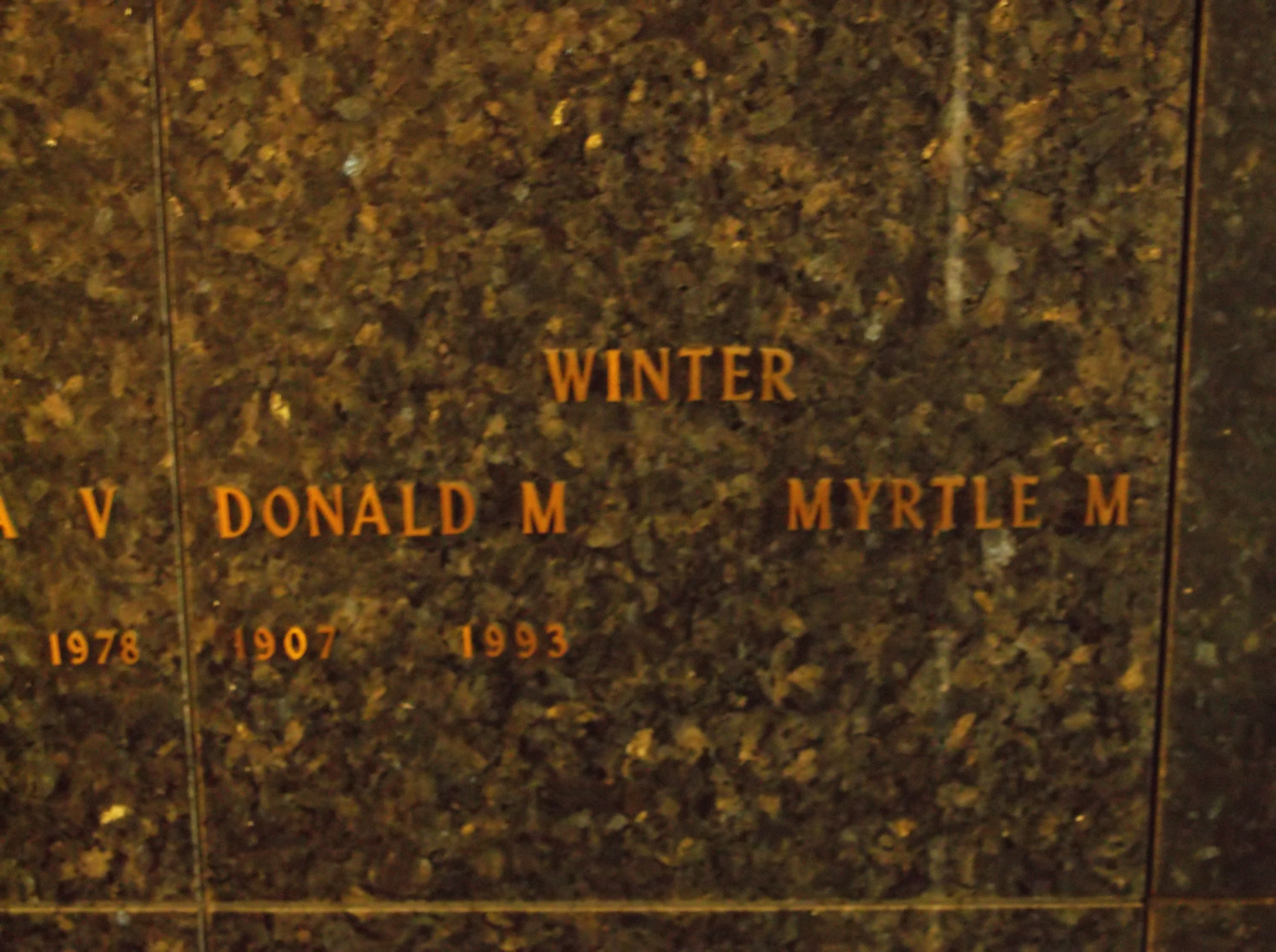 Donald M Winter