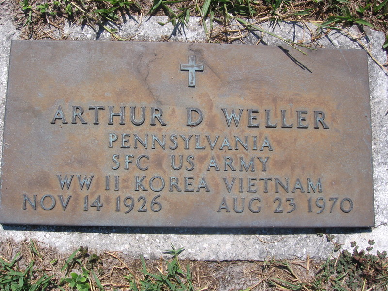 Sgt Arthur D Weller