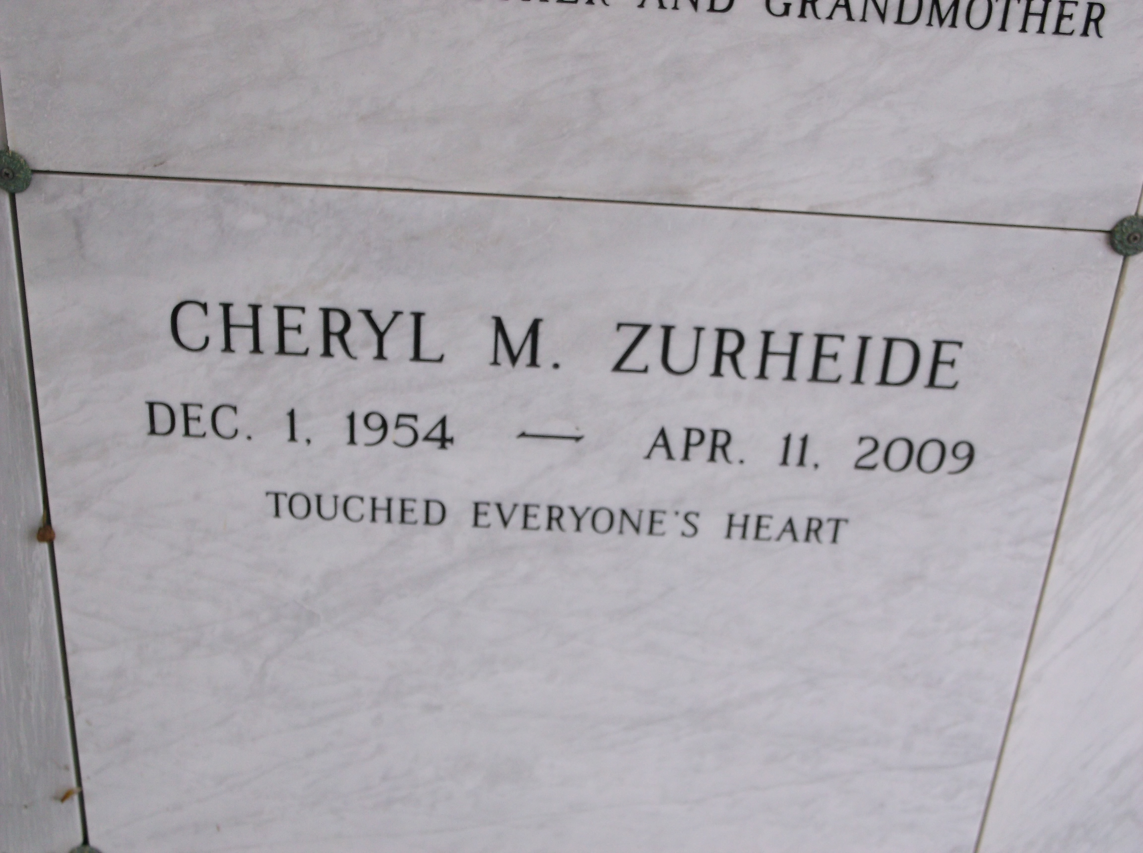 Cheryl M Zurheide