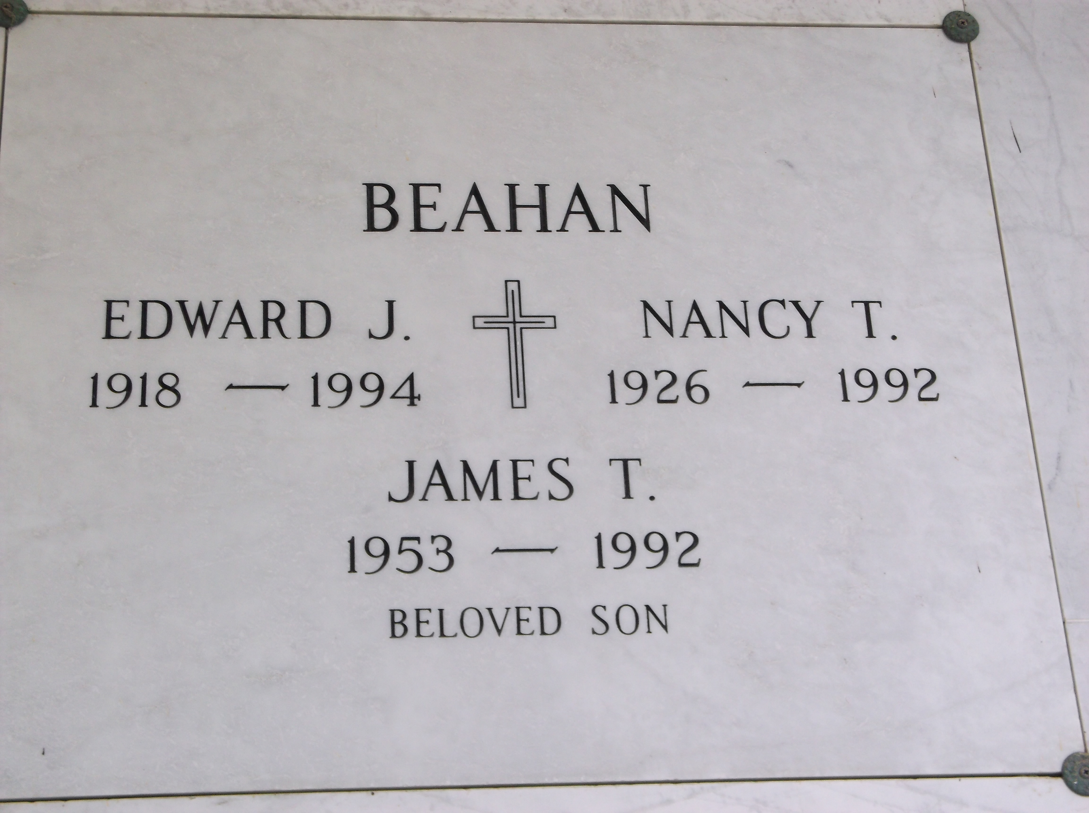 James T Beahan