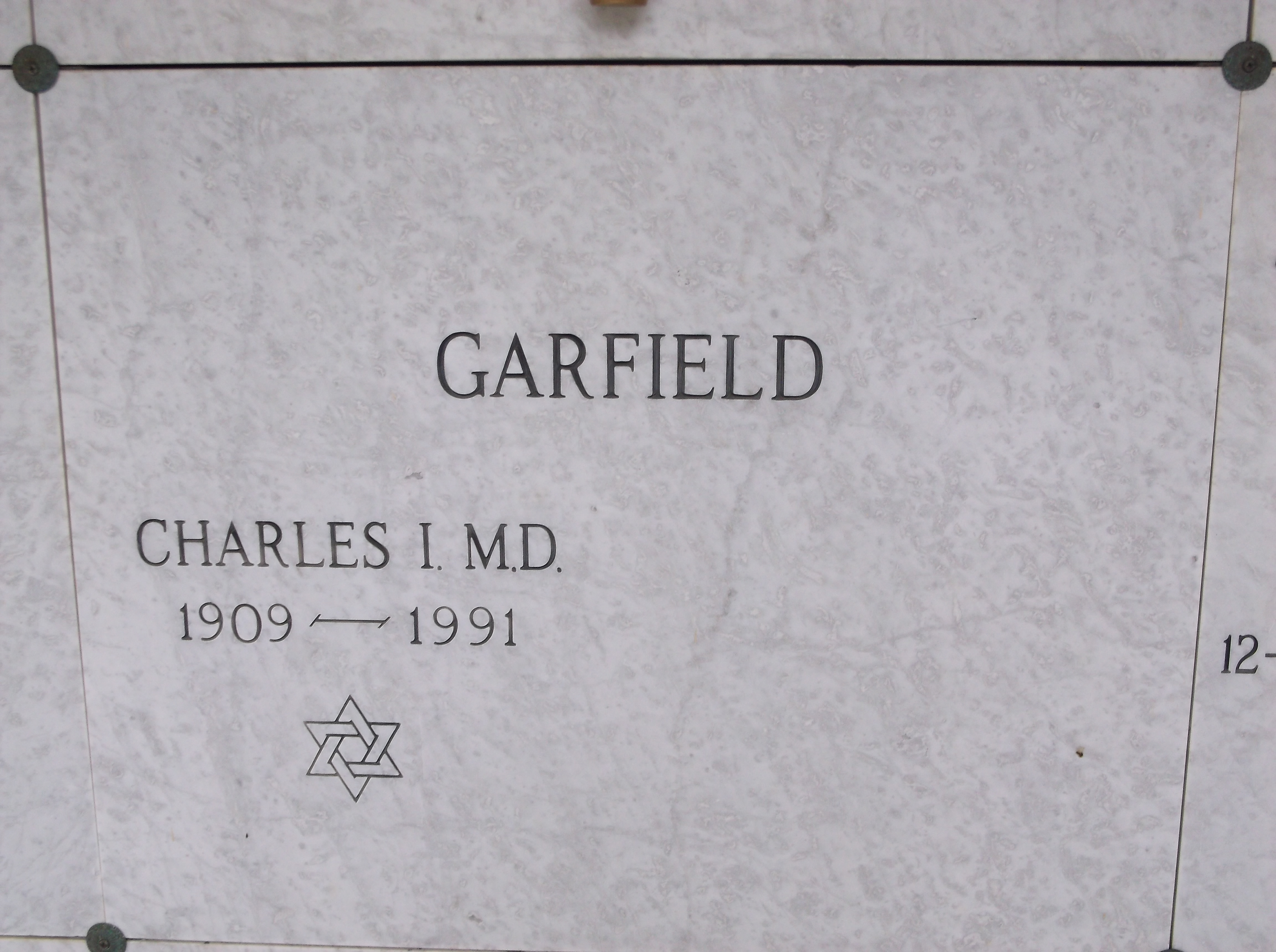 Charles I Garfield