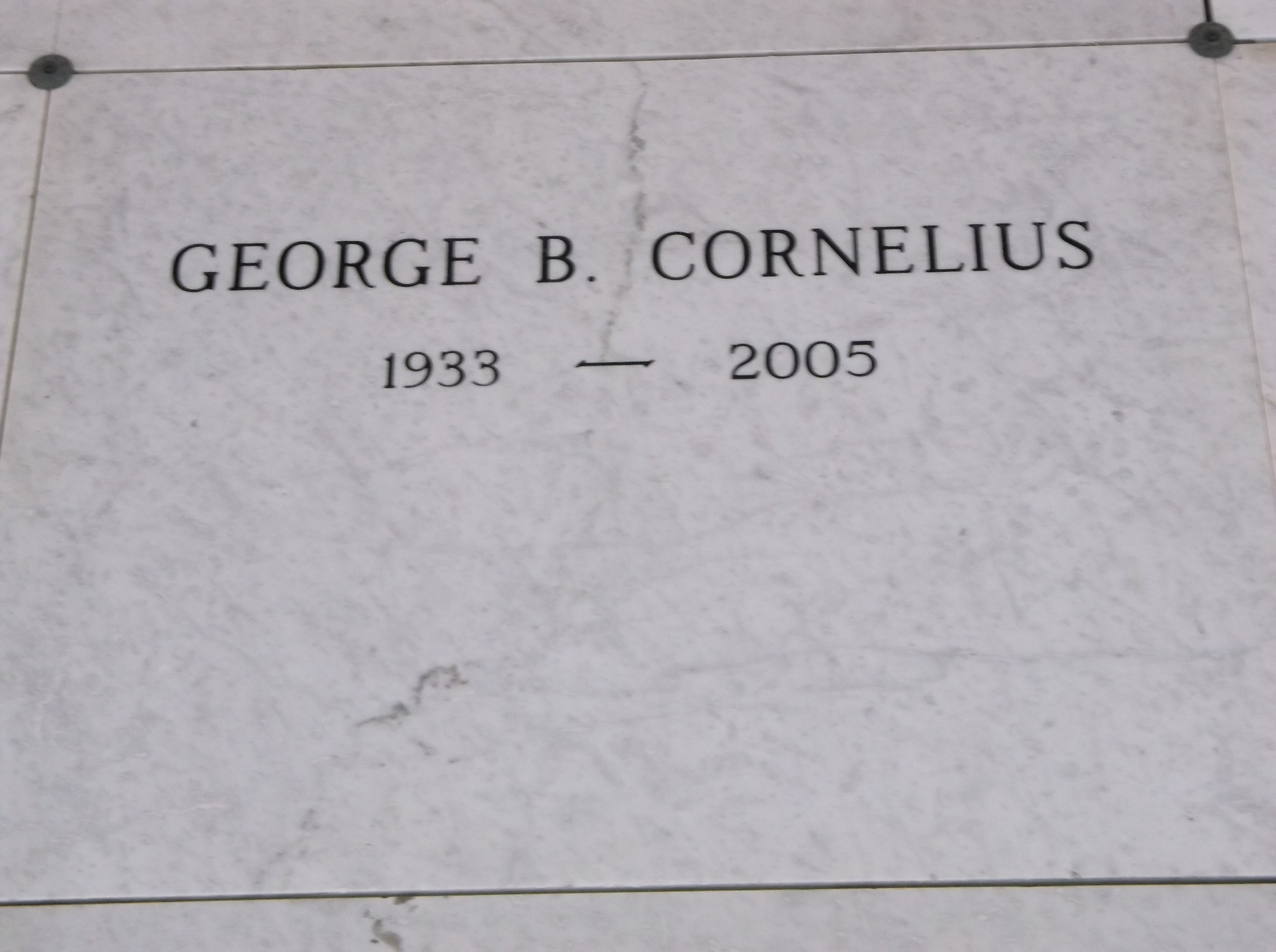 George B Cornelius