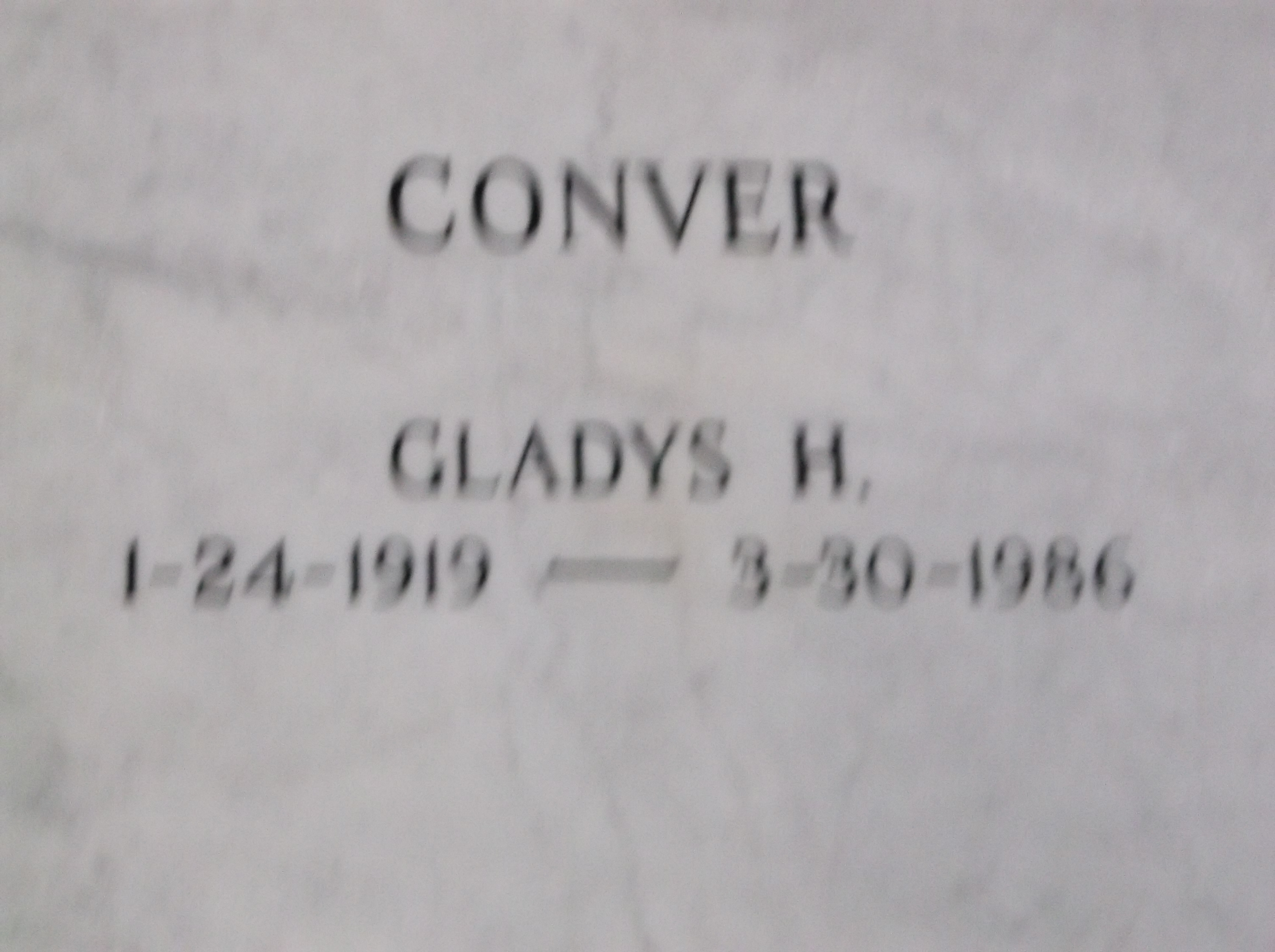 Gladys H Conver
