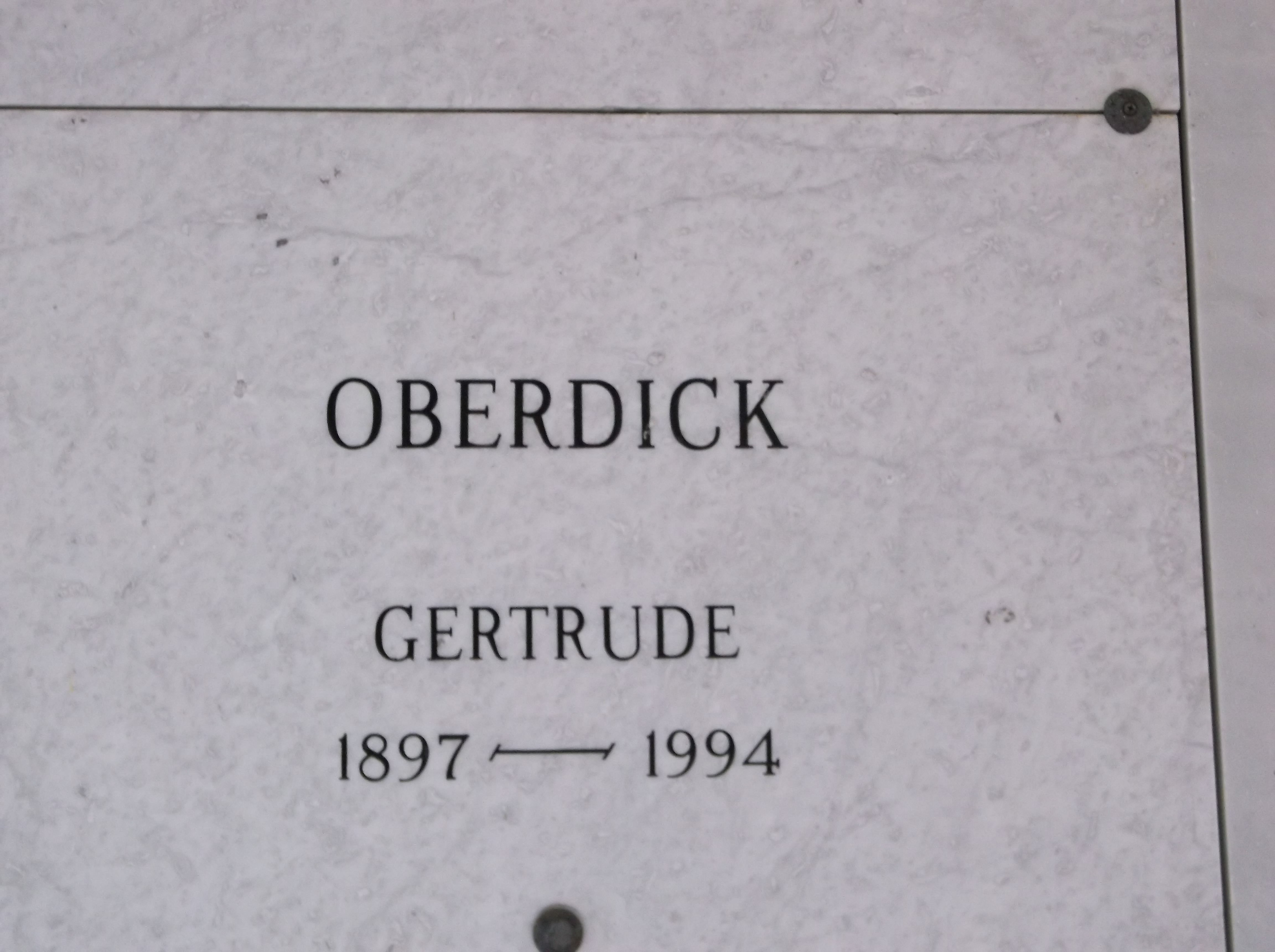 Gertrude Oberdick