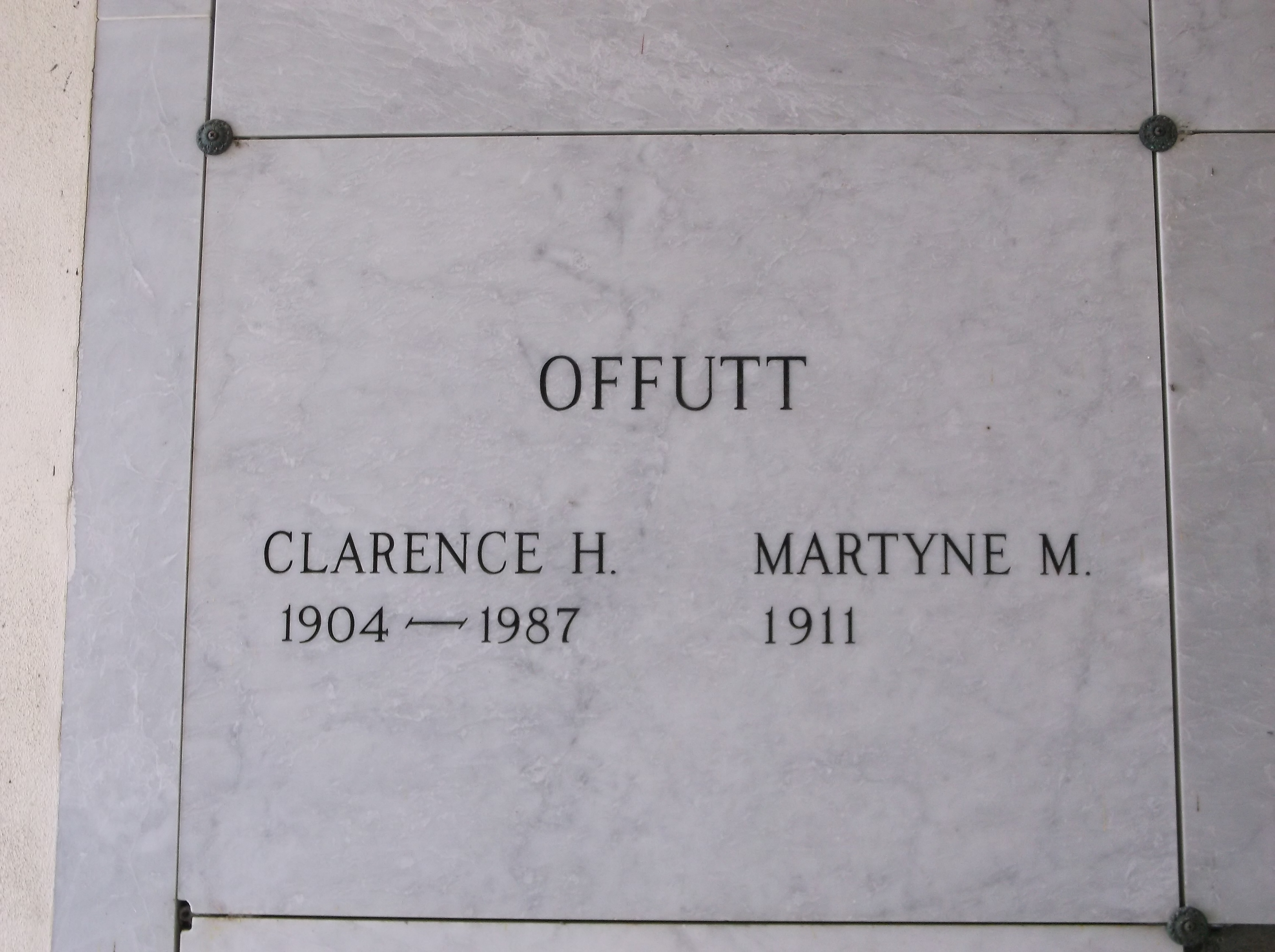 Clarence H Offutt