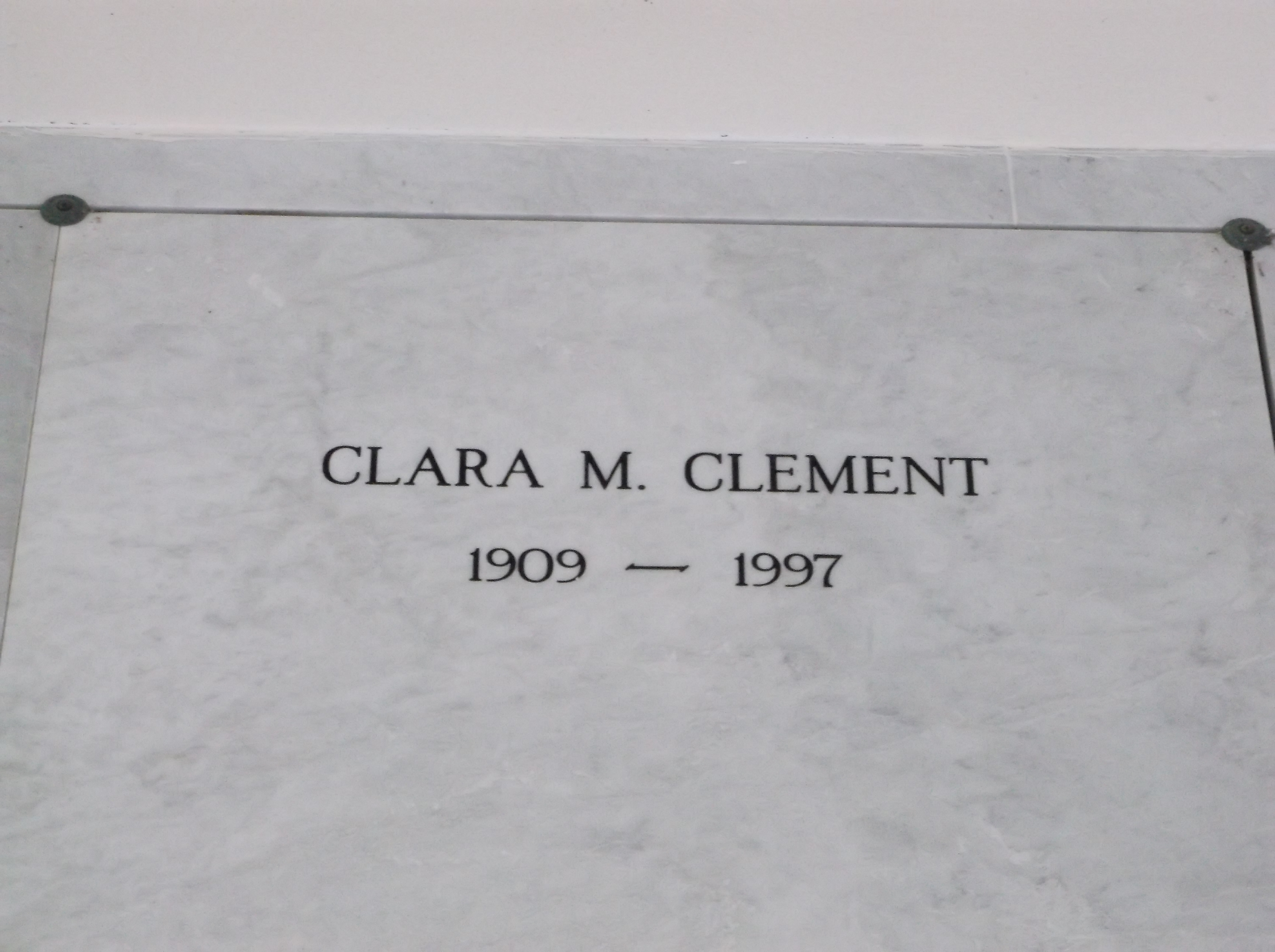 Clara M Clement