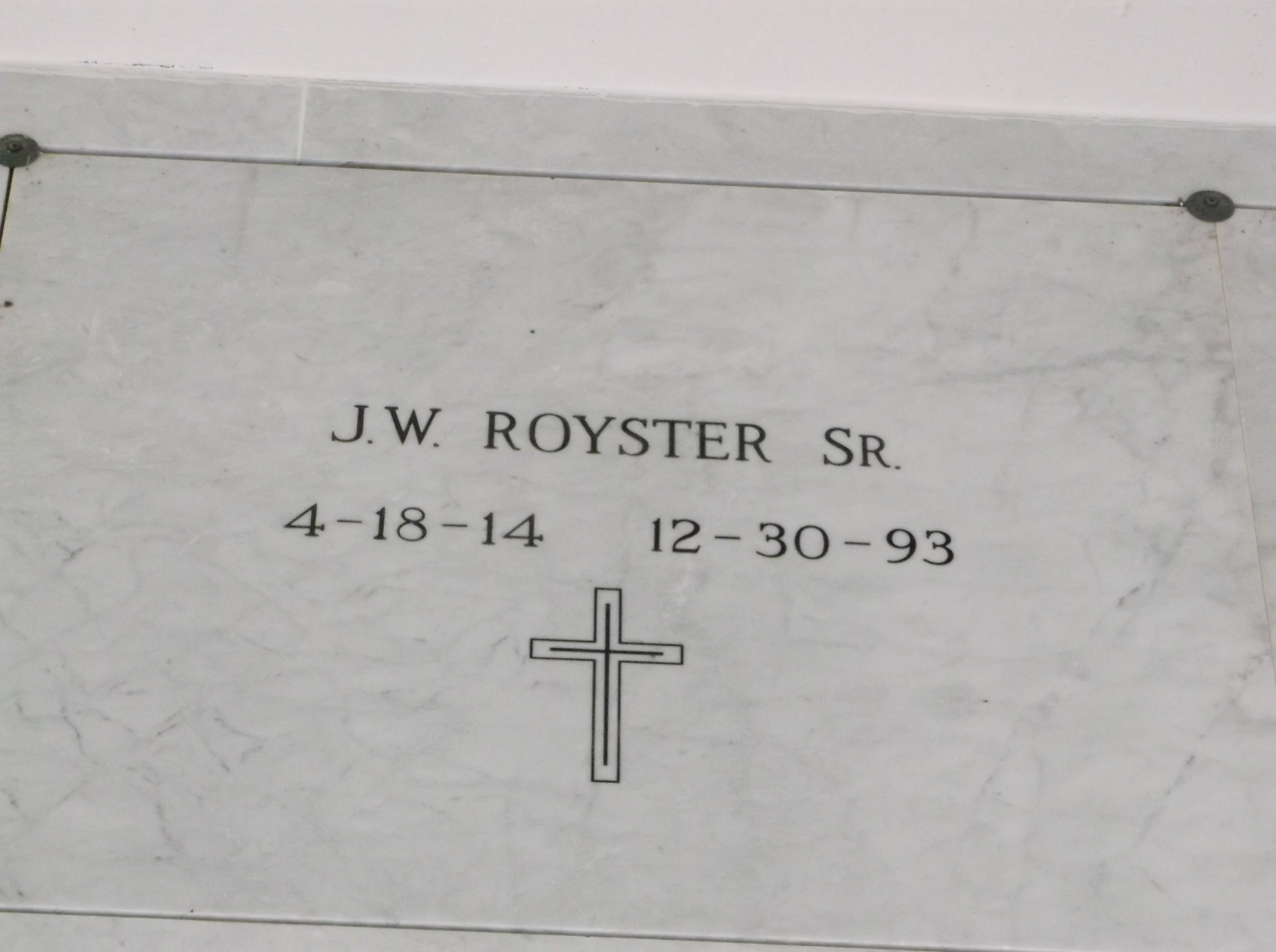 J W Royster, Sr