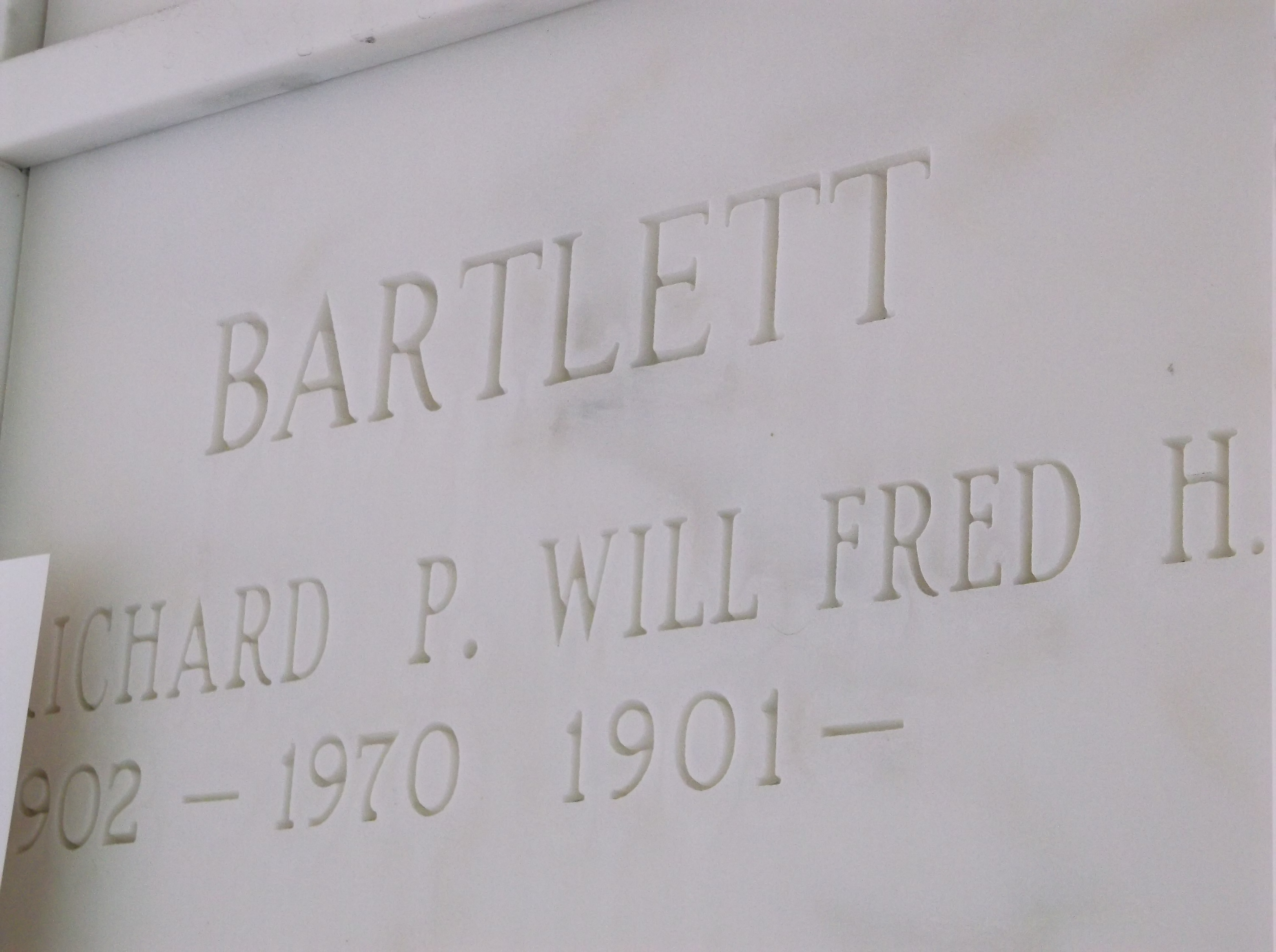 Will Fred H Bartlett