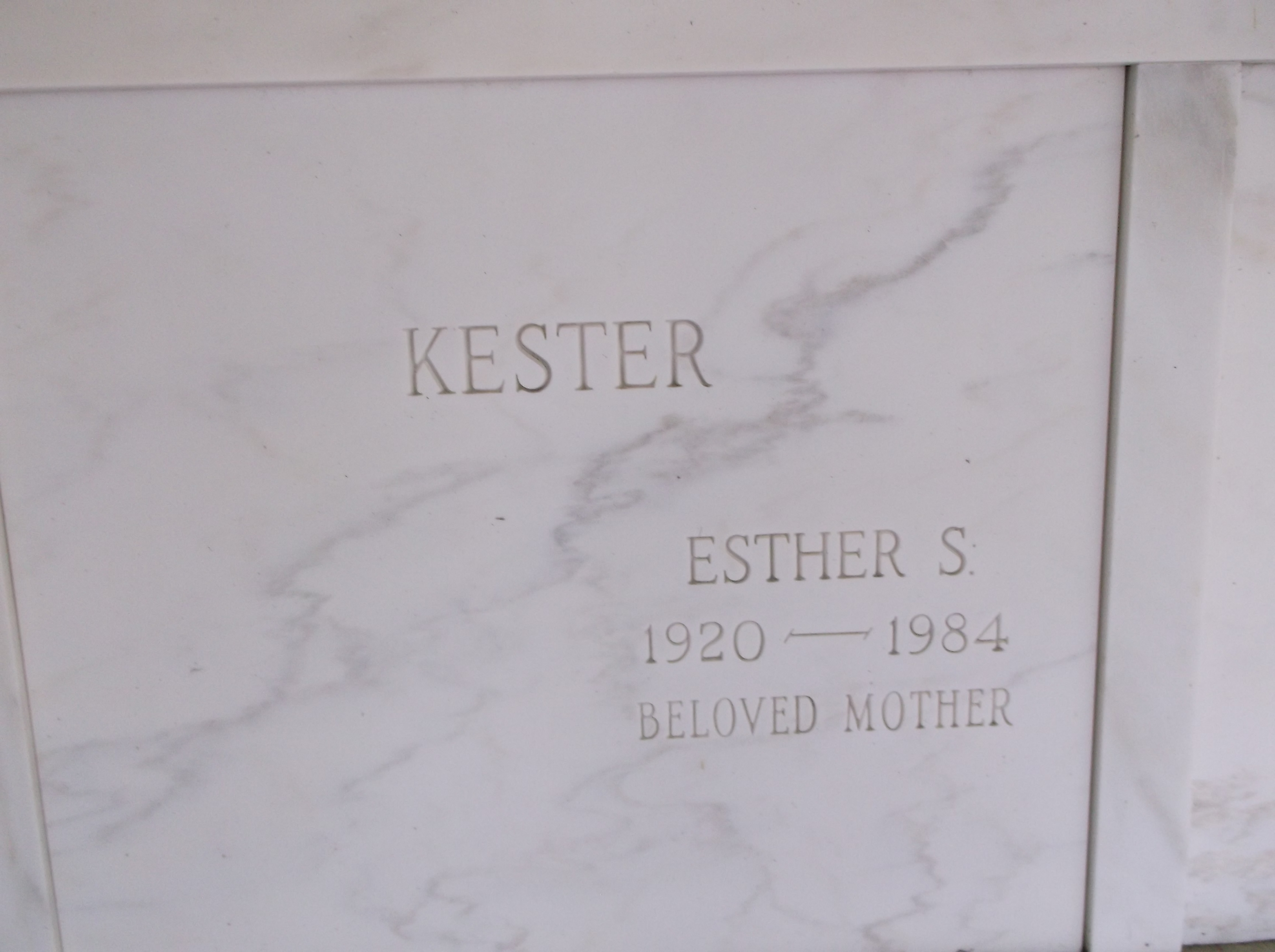 Esther S Kester