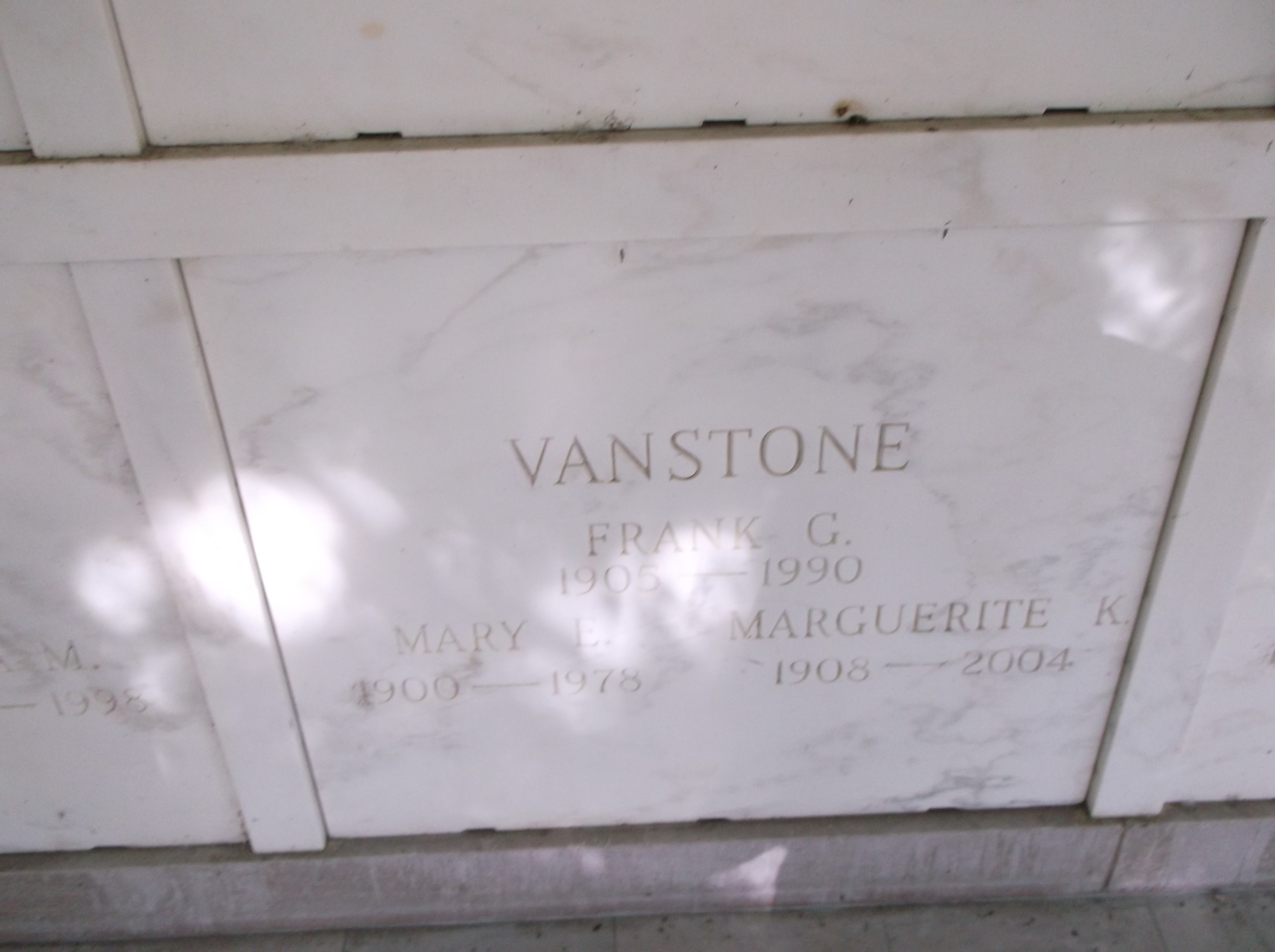 Frank G Vanstone