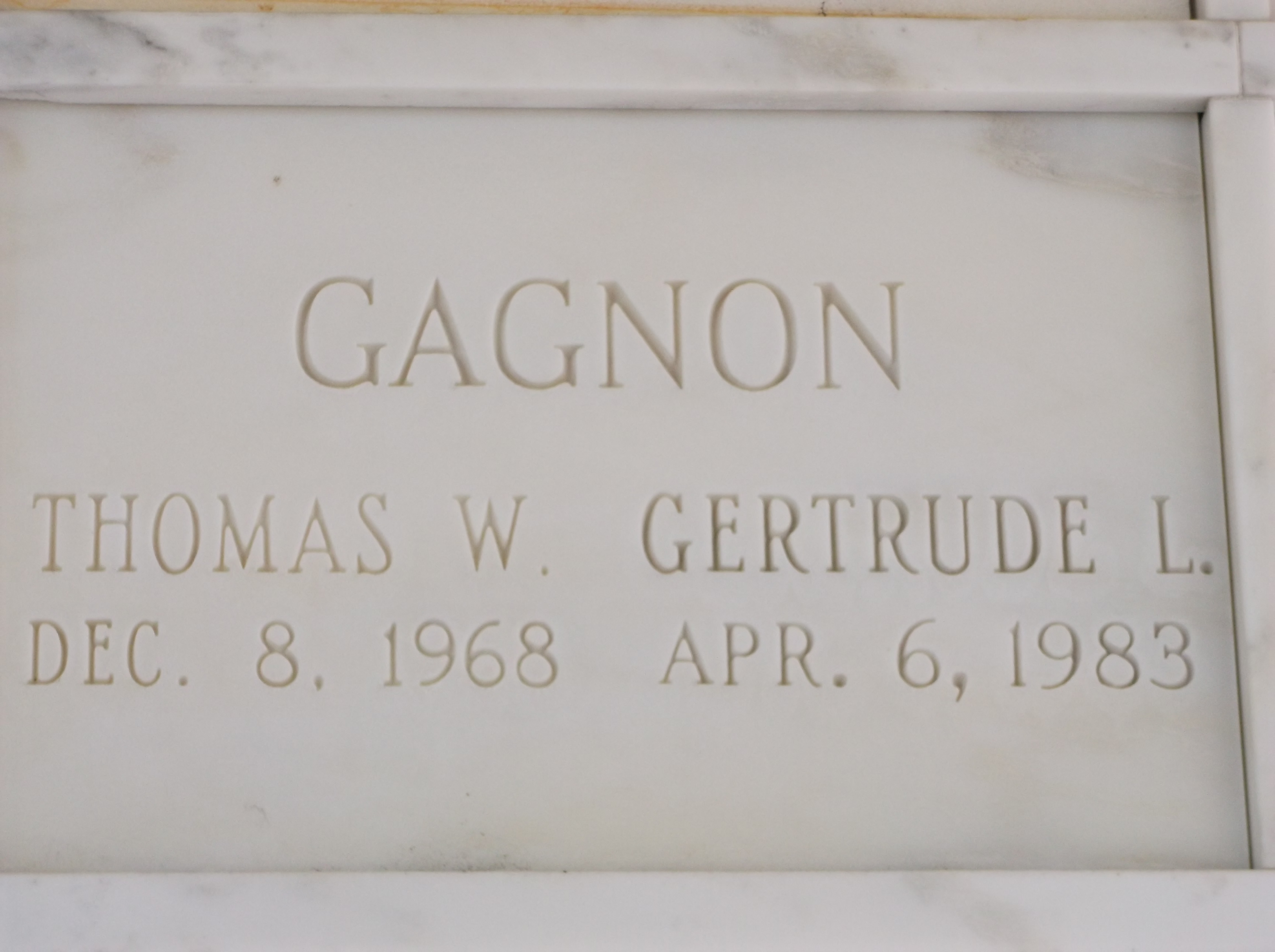 Gertrude L Gagnon