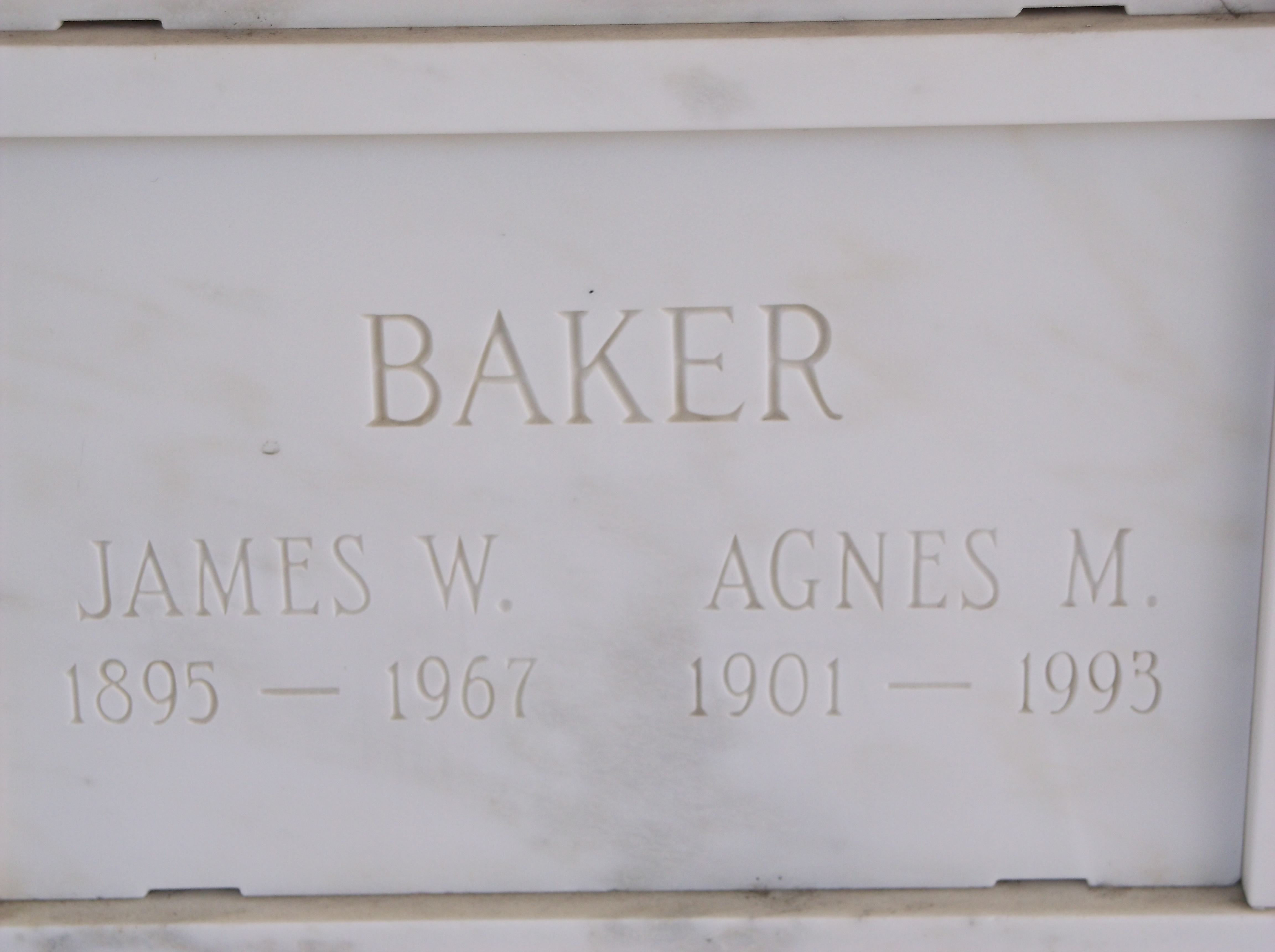 Agnes M Baker