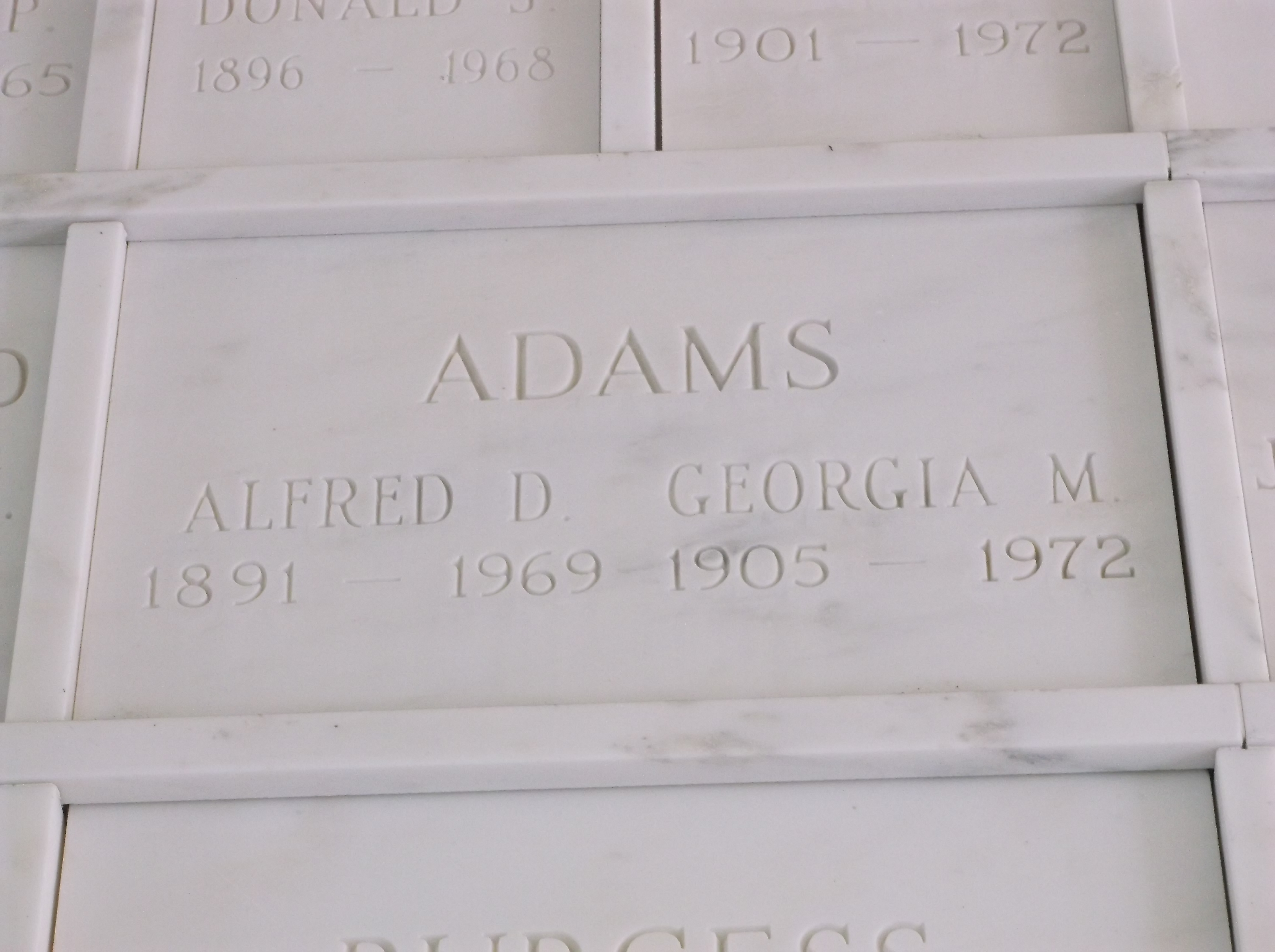 Alfred D Adams