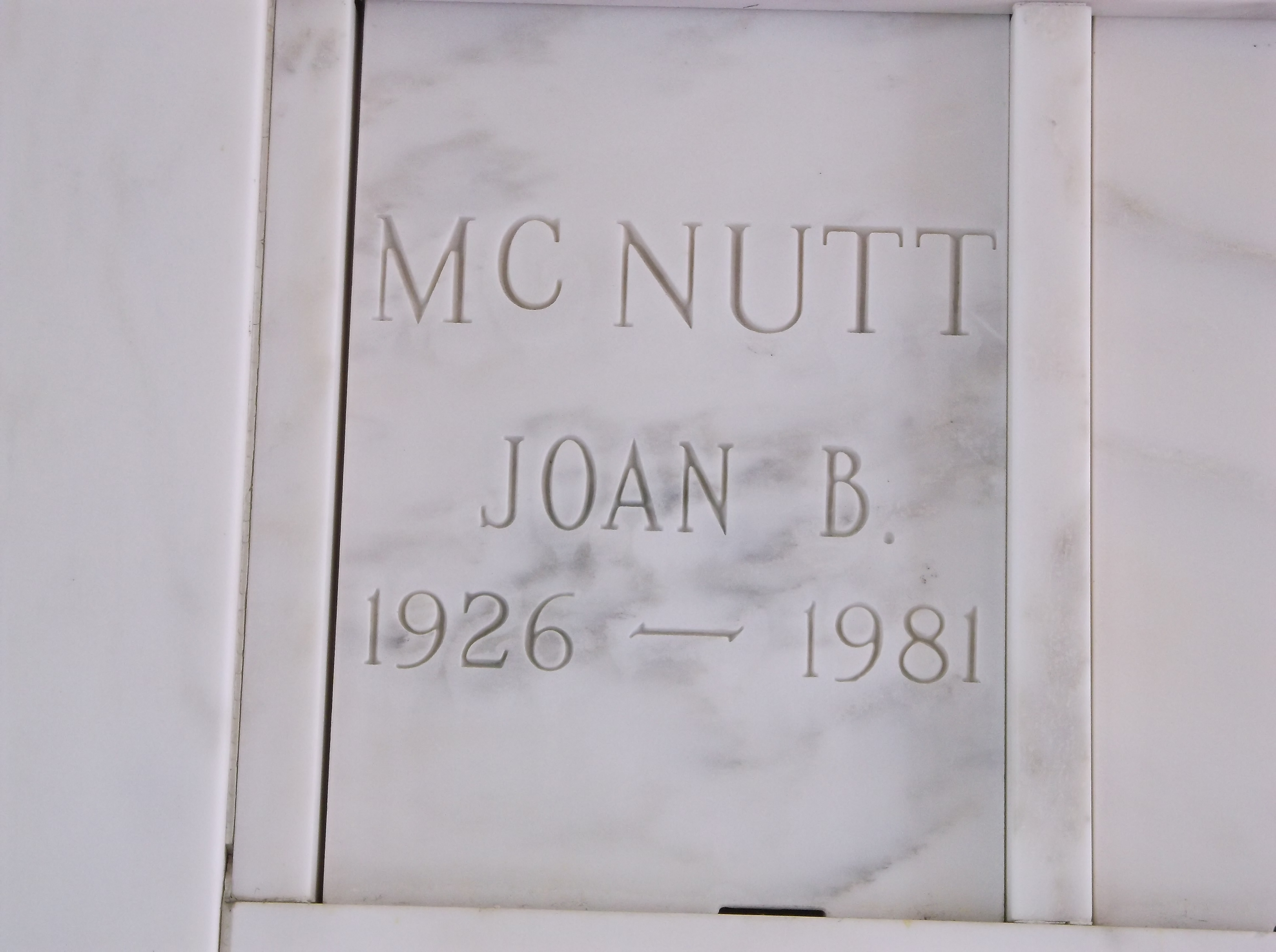 Joan B McNutt