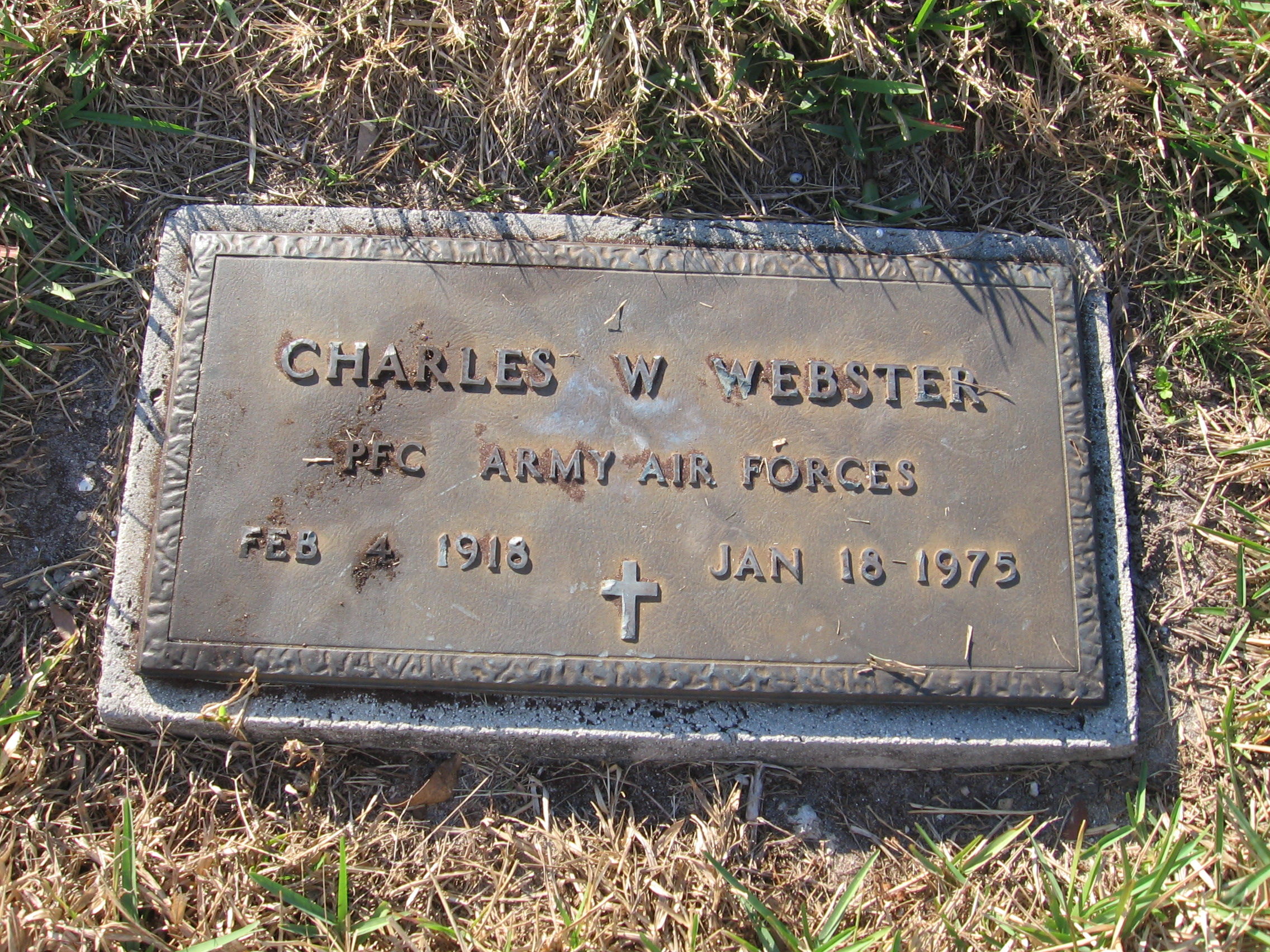PFC Charles W Webster