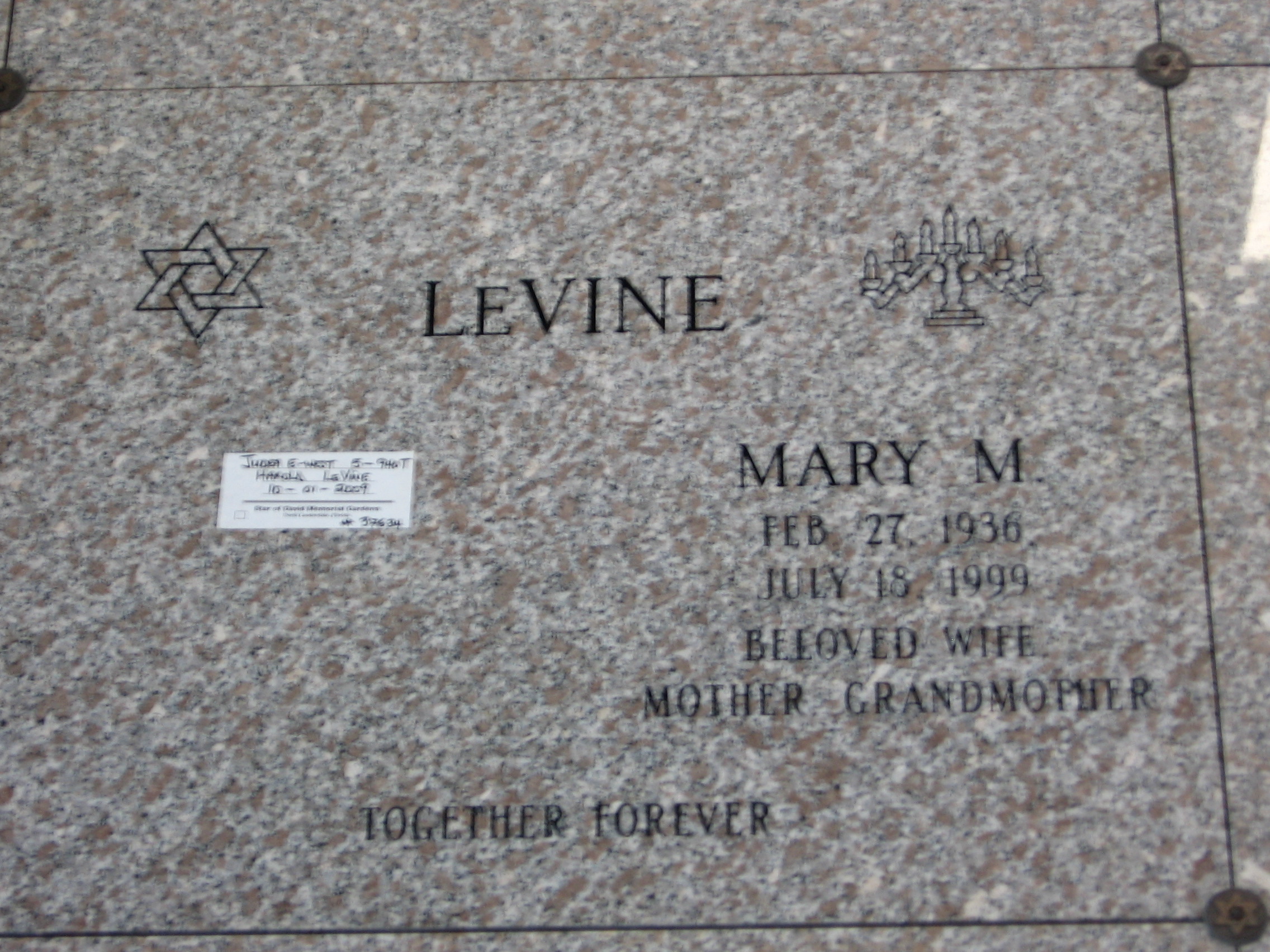 Mary M LeVine Mary M LeVine