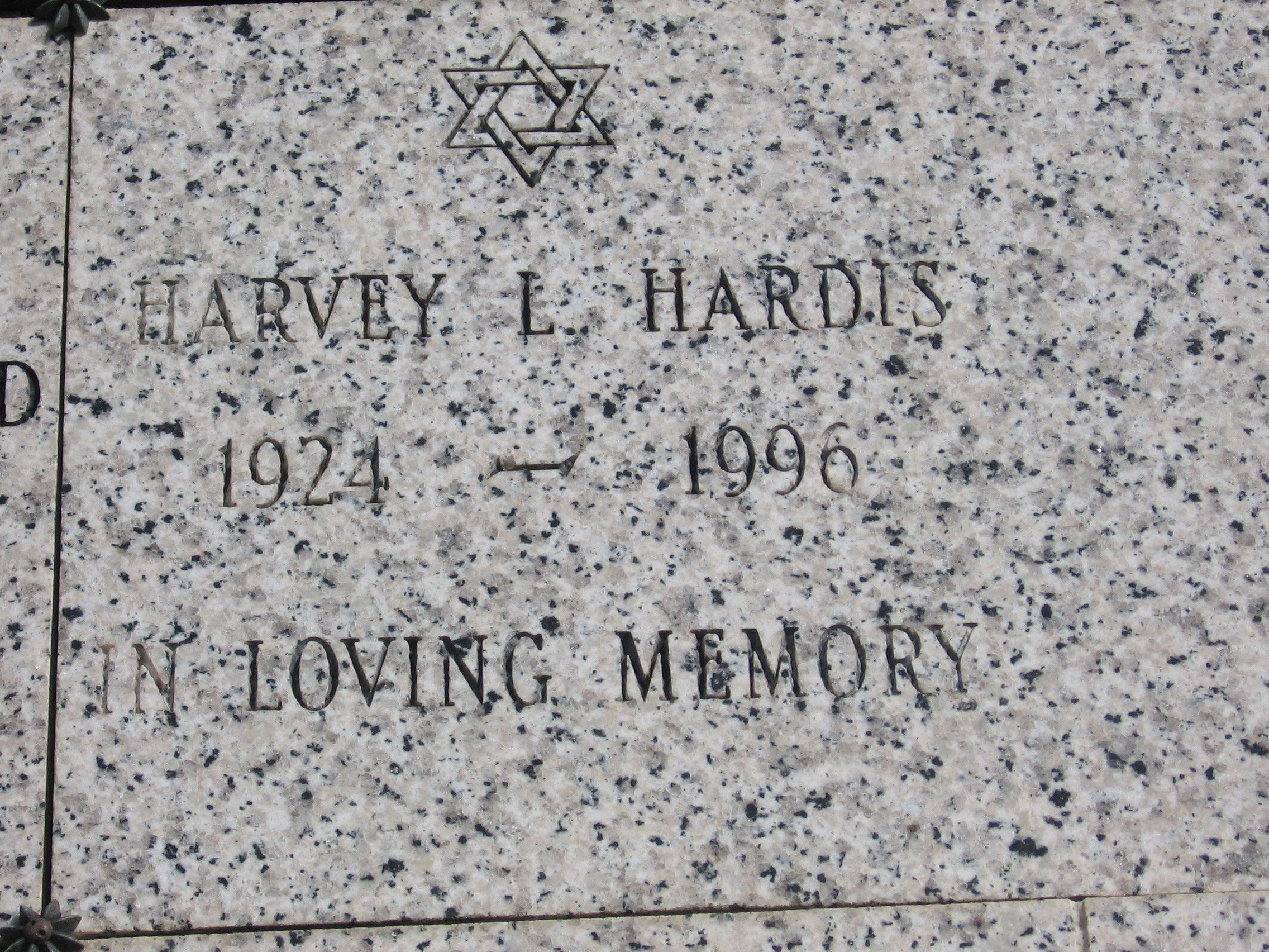 Harvey L Hardis